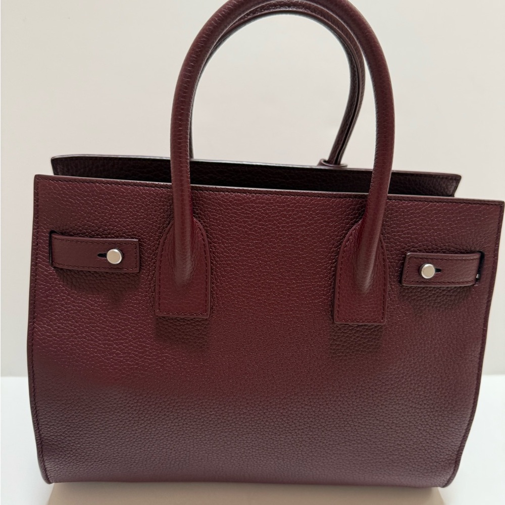 SAINT LAURENT
Baby Sac De Jour Tote/Shoulder Bag Burgundy with Silver Hardware - Picture 9 of 12